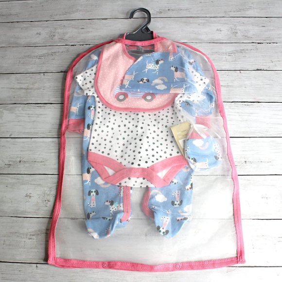 Lily & Jack Baby Girl's Dalmation Dogs Sleeper Hat Layette Size 0 3 Mo - Picture 3 of 7